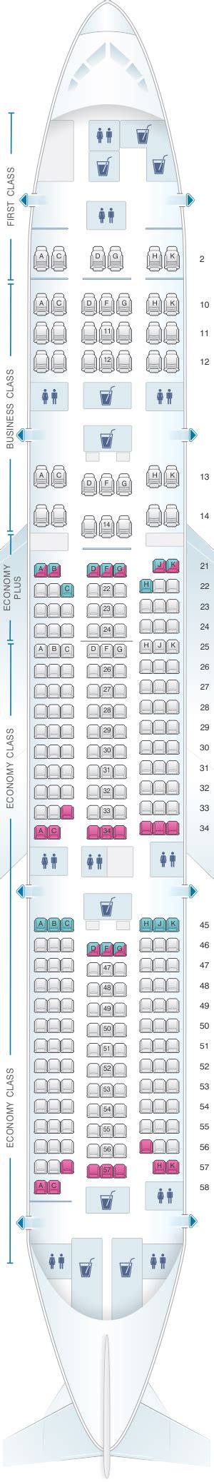 Seat Map El Al Israel Airlines Boeing B777 200ER .